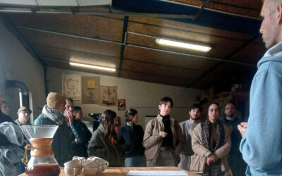 Des étudiant·es en visite à l’atelier !